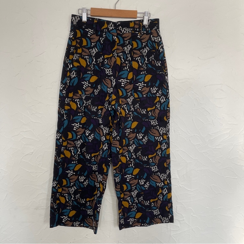 S'Max Mara Zulia Stretch-Cotton Cropped Wide-Leg Trousers. Size 4